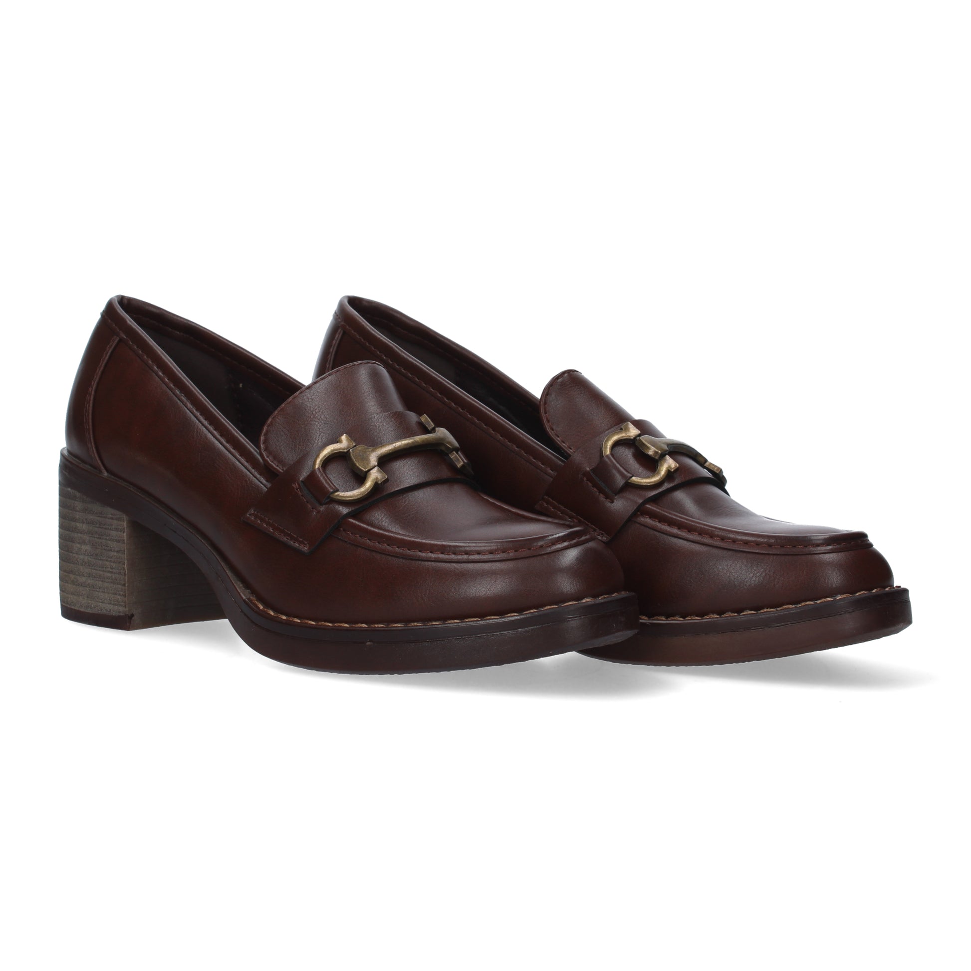 Comprar Mocasin de tacon 7421-Marron-Luca Morelli