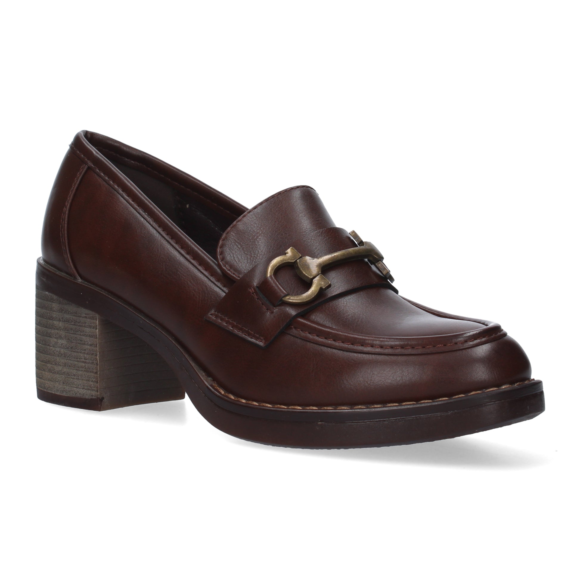 Comprar Mocasin de tacon 7421-Marron-Luca Morelli