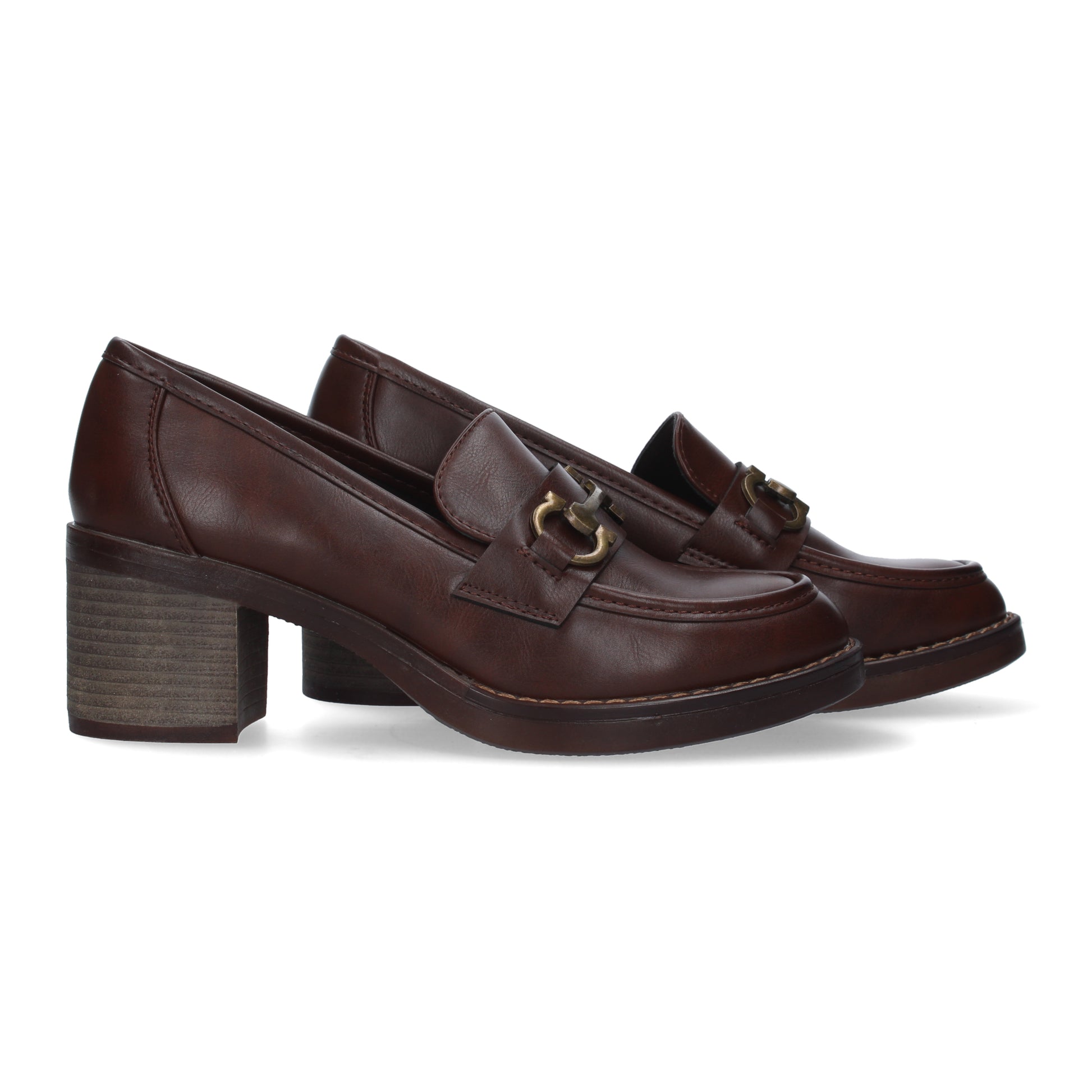 Comprar Mocasin de tacon 7421-Marron-Luca Morelli