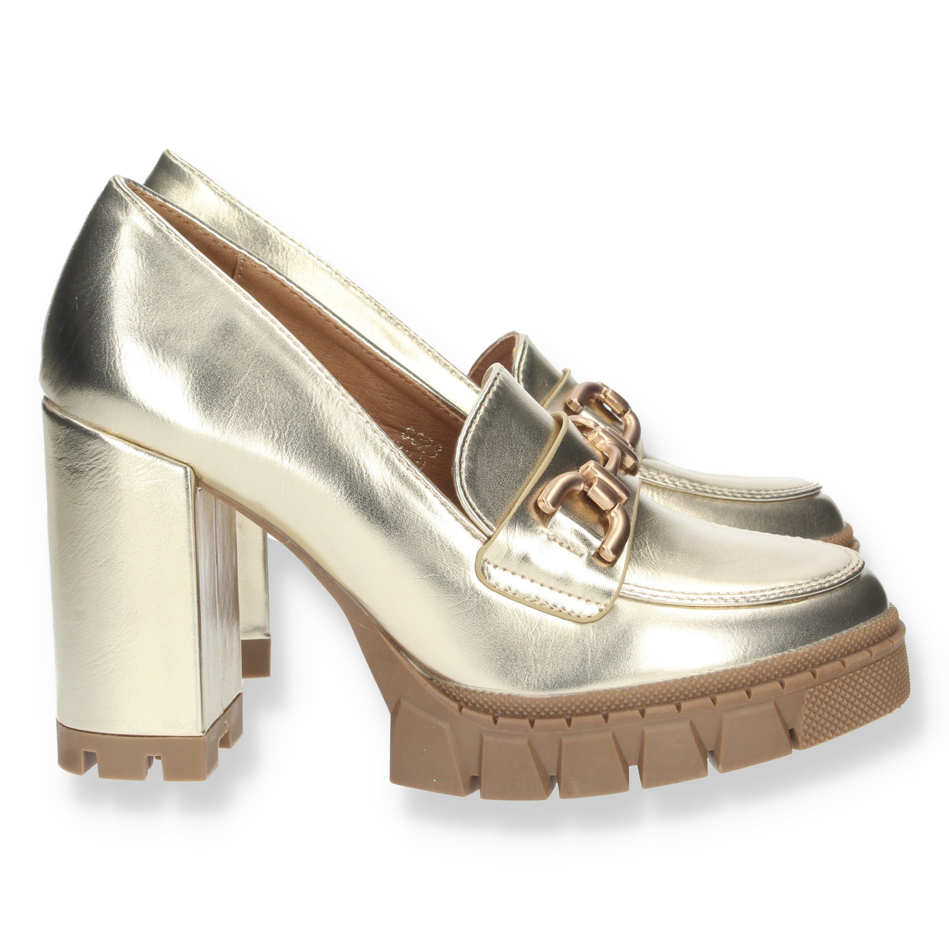 Comprar Mocasin de tacon 8023-Oro-Luca Morelli