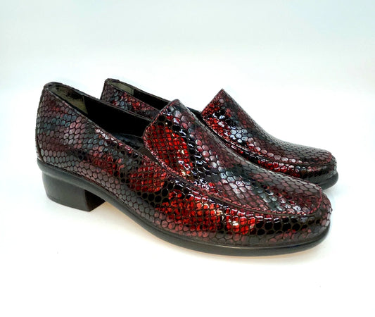 Comprar zapato vestir mujer marron piel imitacion serpiente-Luca Morelli