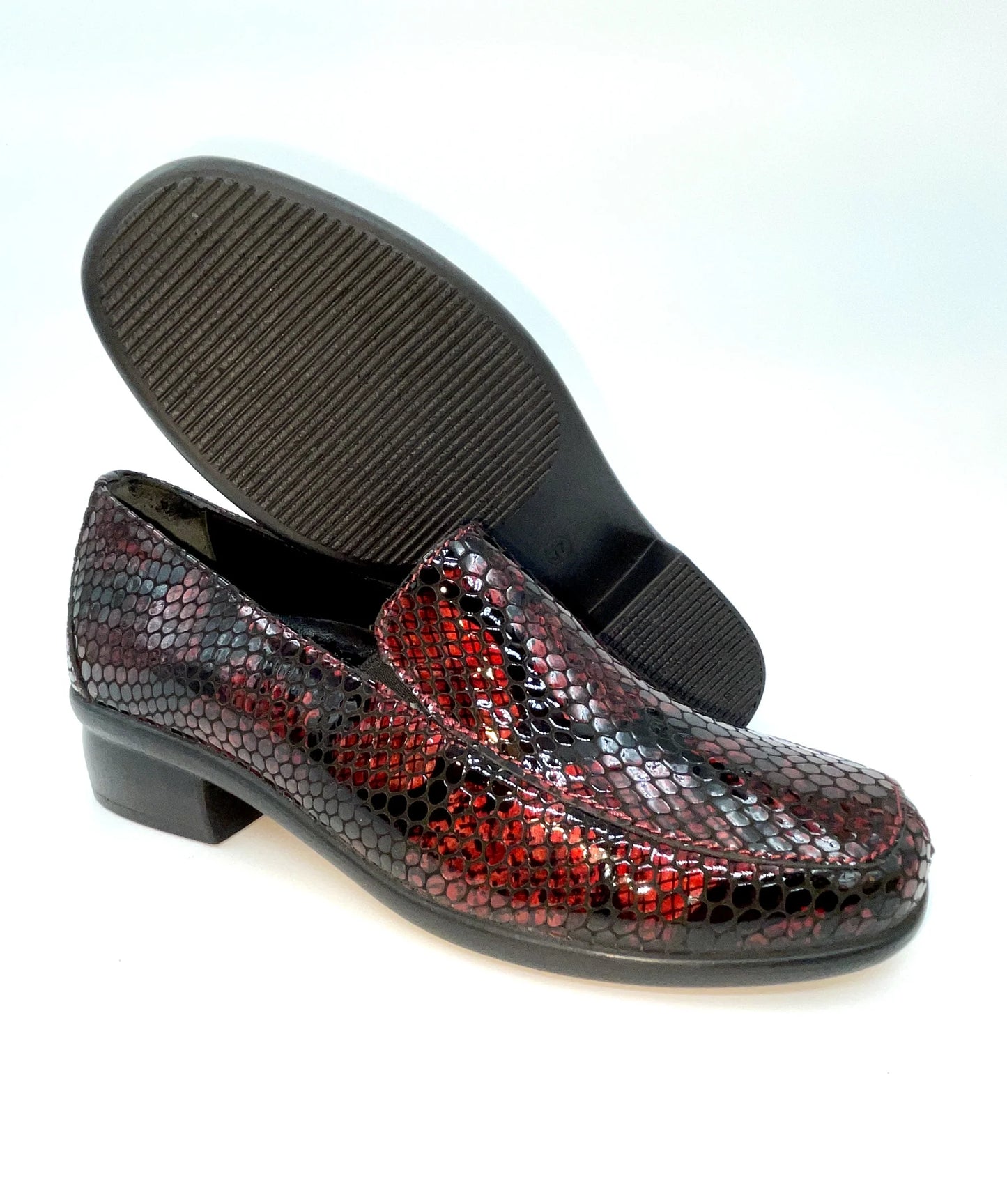 Comprar zapato vestir mujer marron piel imitacion serpiente-Luca Morelli