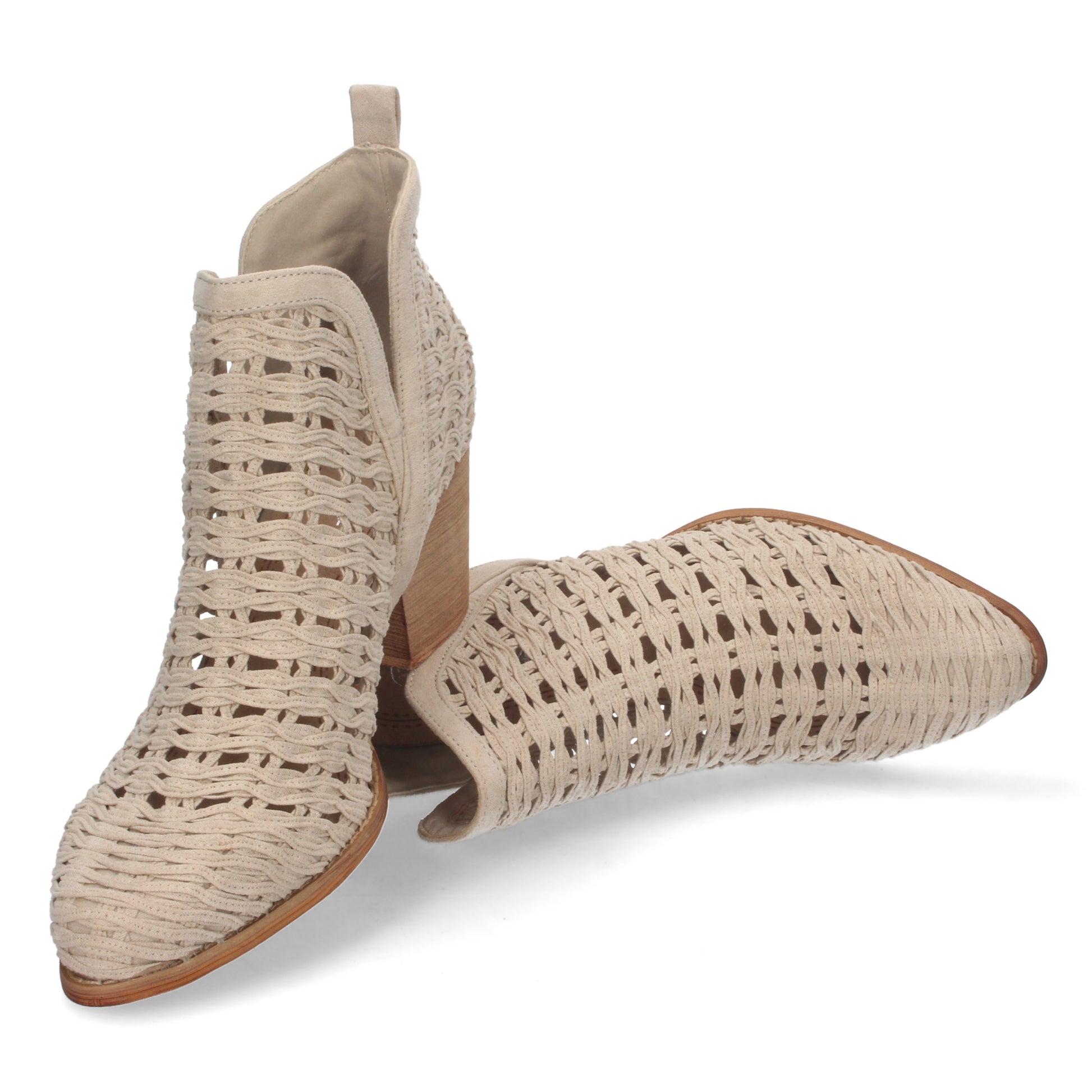 Comprar Botín de Tacon para Mujer YZ21-71-Beige-Luca Morelli