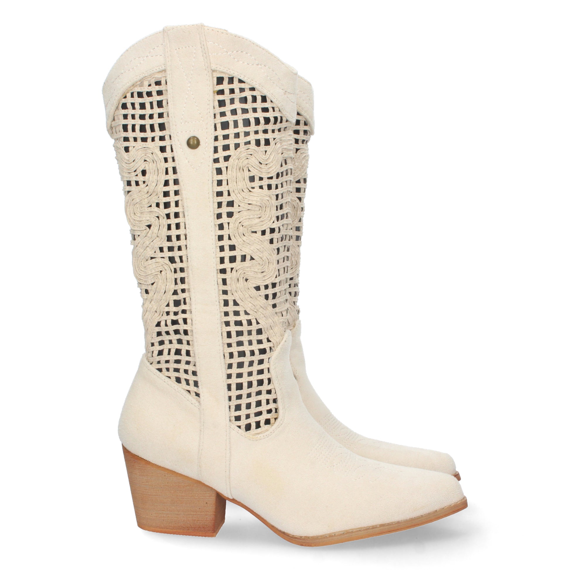 Comprar Bota de Tacon para Mujer YZ22-145-Beige-Luca Morelli